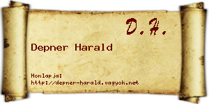 Depner Harald névjegykártya